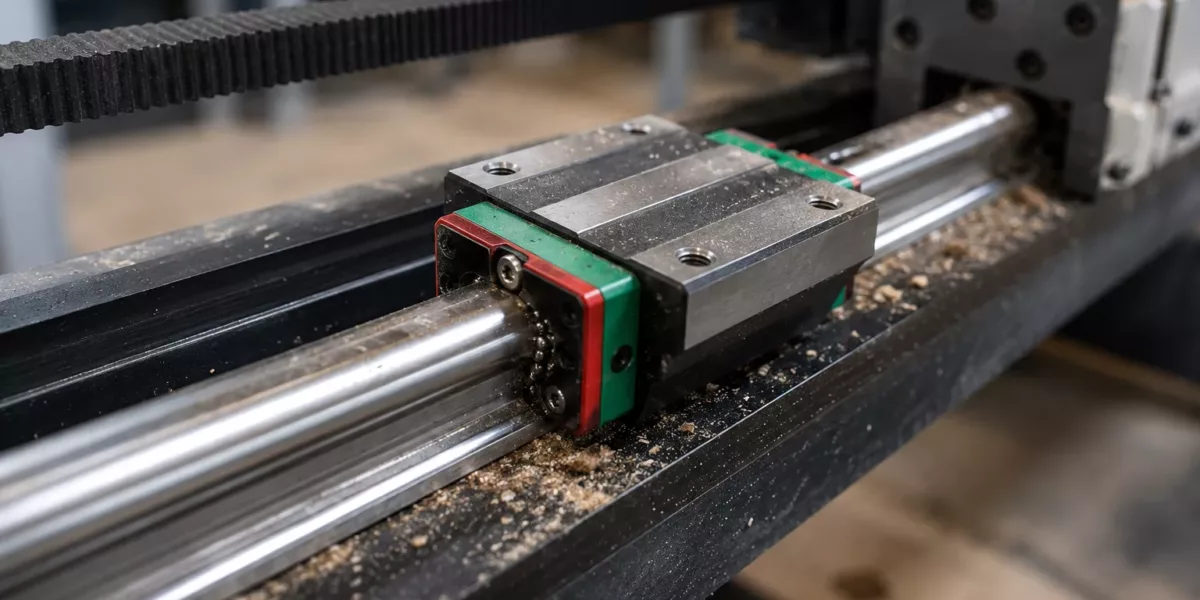 Roulement linéaire CNC usure