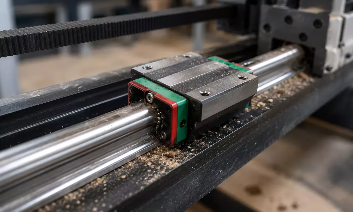 Roulement linéaire CNC usure