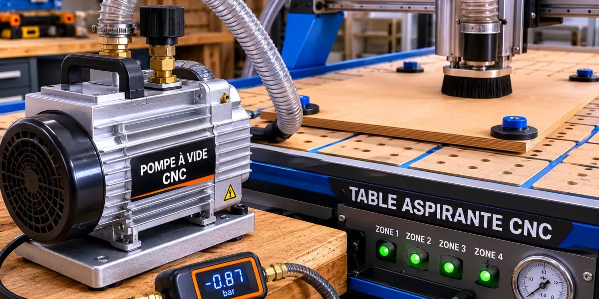 Pompe à vide CNC table aspirante